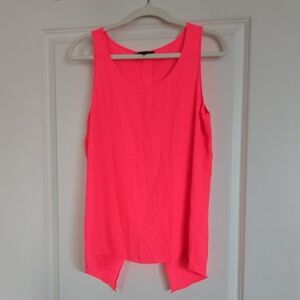 Express Neon Pink Sleeveless Tank Top Open Back
